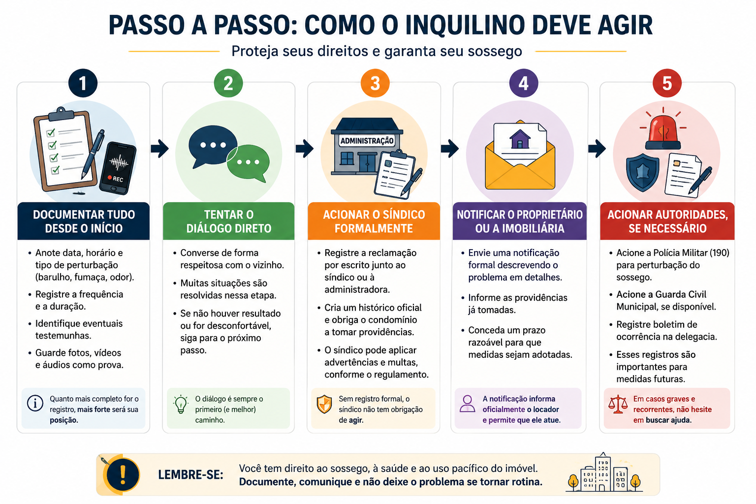 diagrama do Passo a Passo de Como o Inquilino Deve Agir