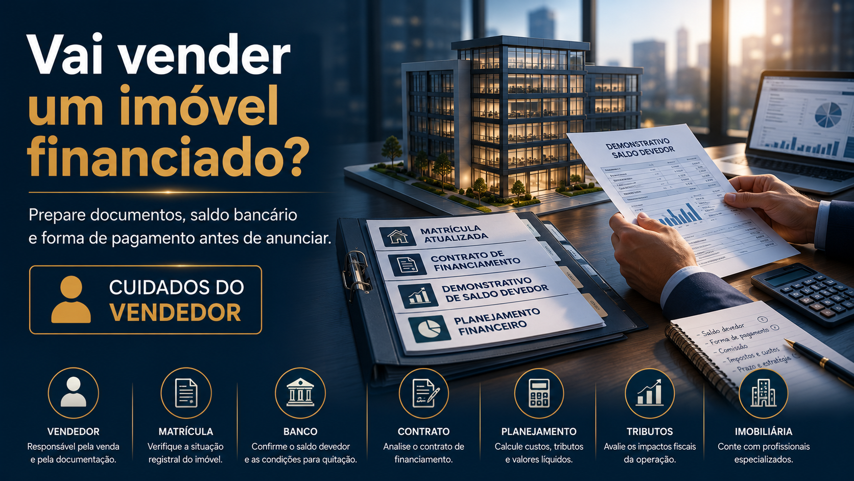 Cuidados do vendedor de im&oacute;vel financiado