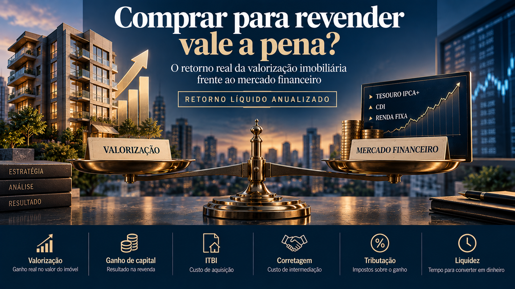 Valoriza&ccedil;&atilde;o do im&oacute;vel x mercado financeiro: o retorno real de comprar para revender