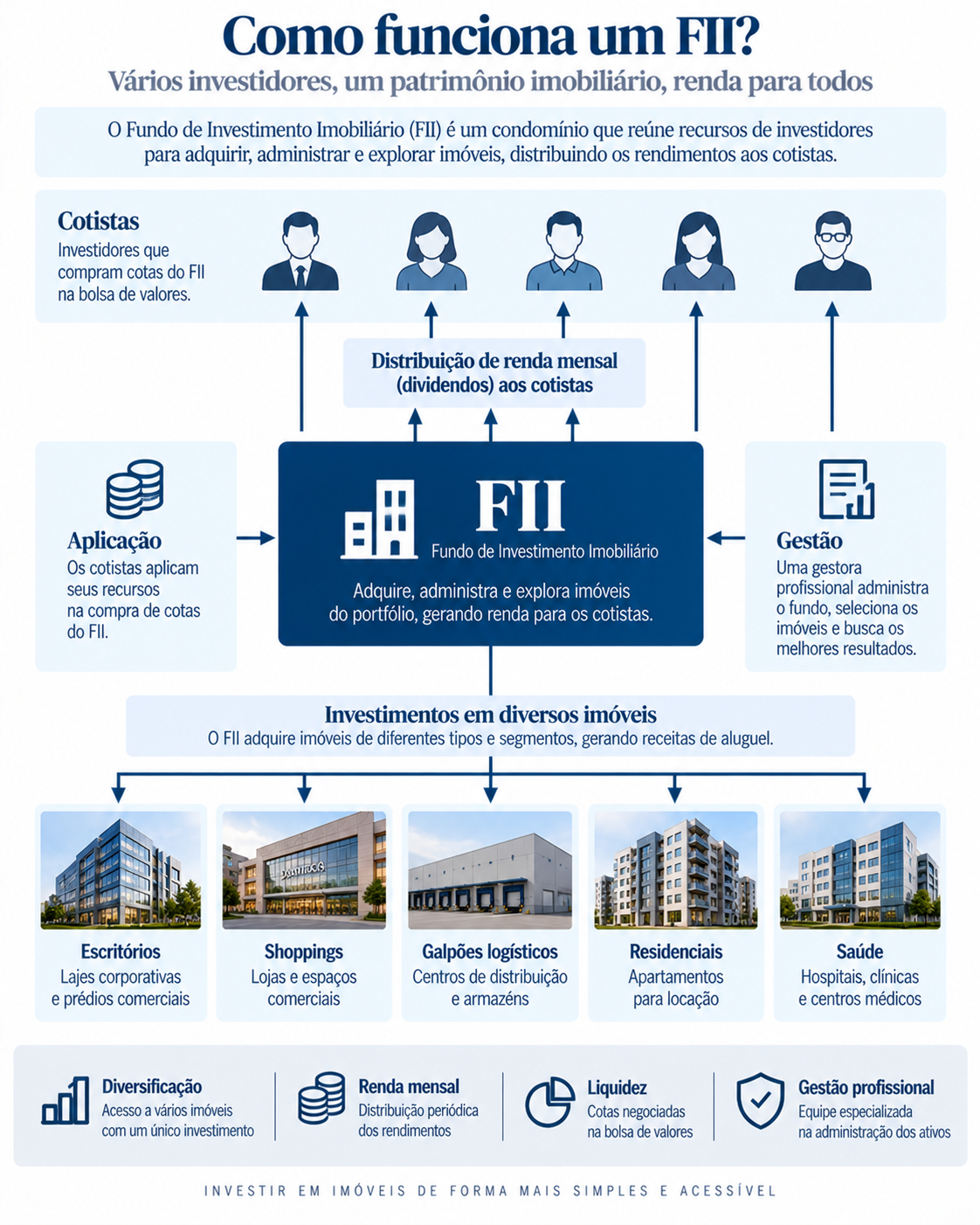 Estrutura de um fundo imobiliário (FII)