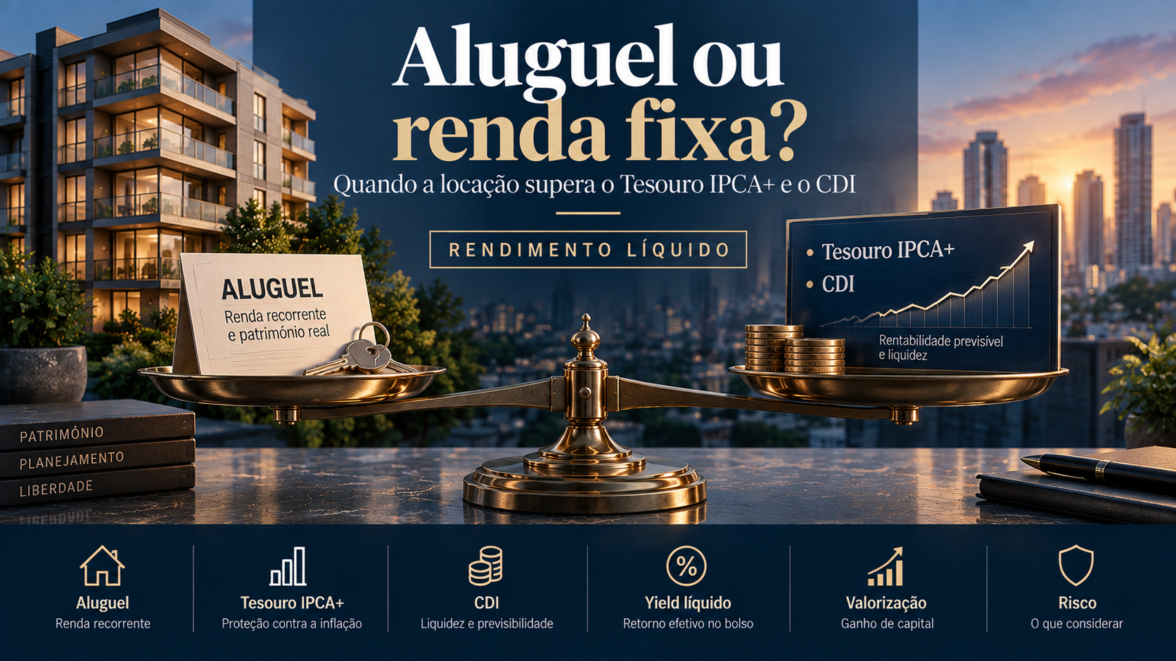 Loca&ccedil;&atilde;o residencial x renda fixa: o aluguel rende mais que o Tesouro IPCA+?