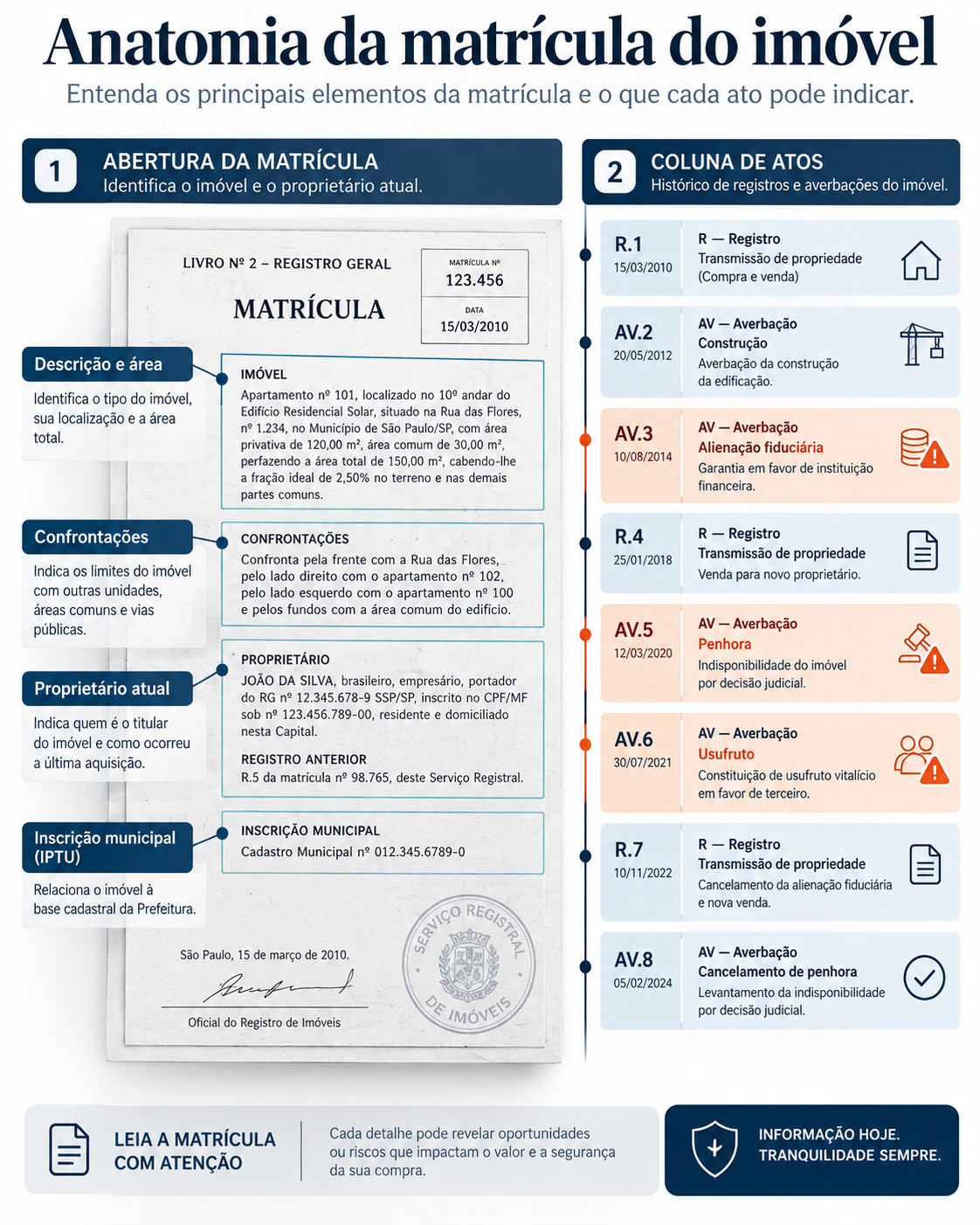 Anatomia da matrícula do imóvel: registros e averbações
