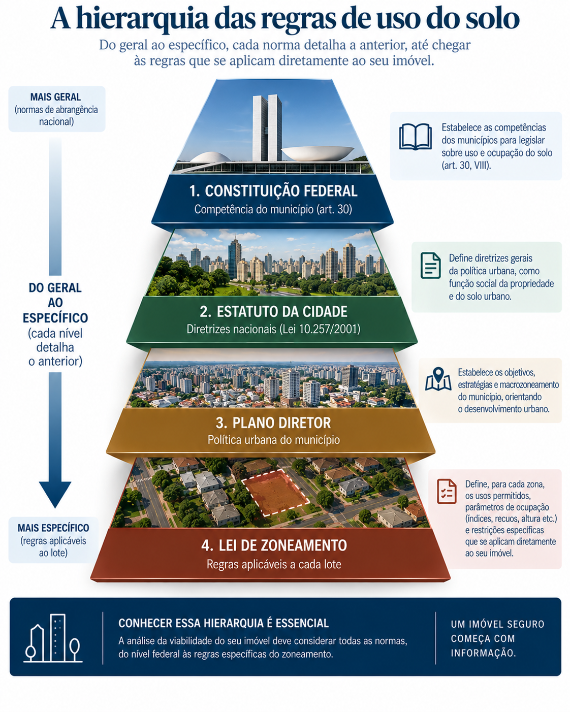 Hierarquia das regras de uso do solo: da Constituição ao zoneamento