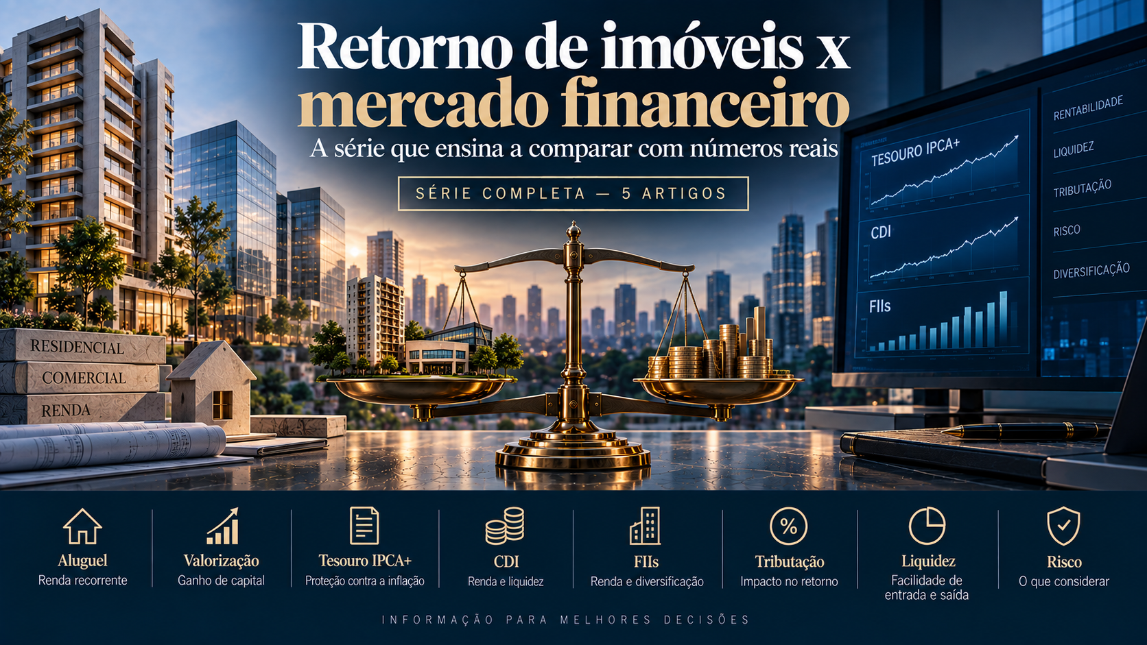Retorno de Im&oacute;veis x Mercado Financeiro